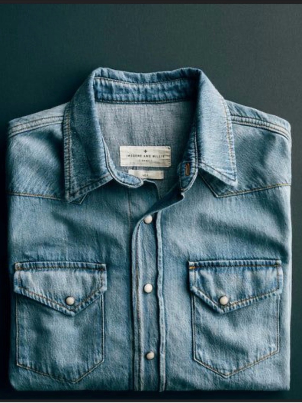 Imogene + Willie Leo pearl snap denim shirt